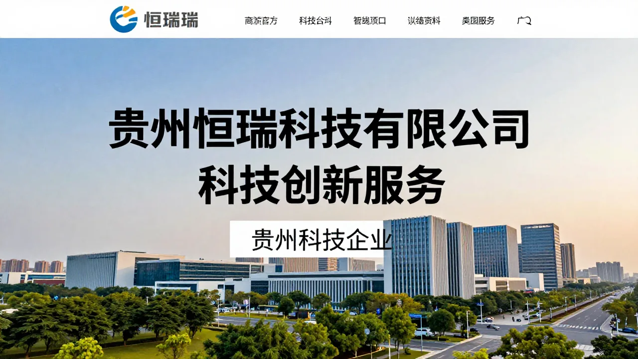贵州恒瑞科技有限公司 首页主视觉